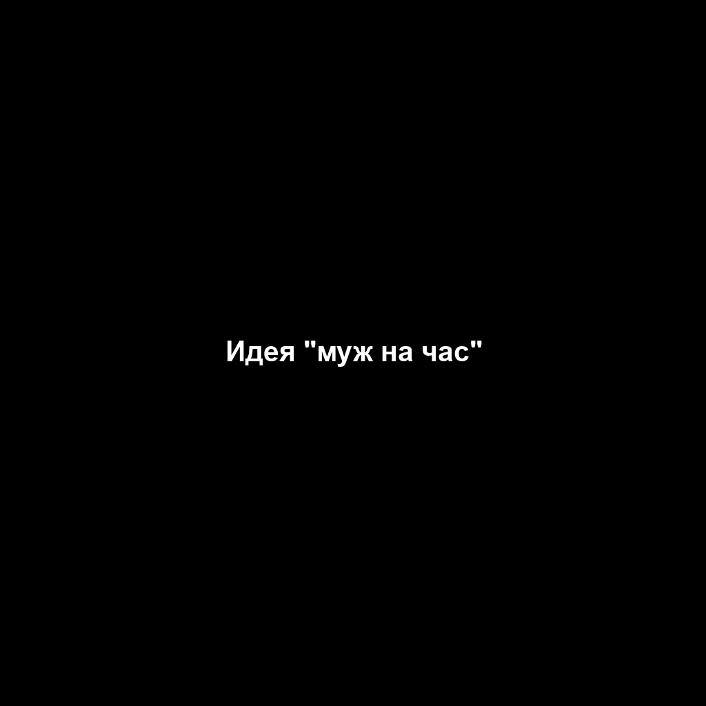 Идея "муж на час"