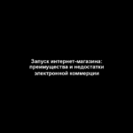 Запуск интернет-магазина: преимущества и недостатки электронной коммерции